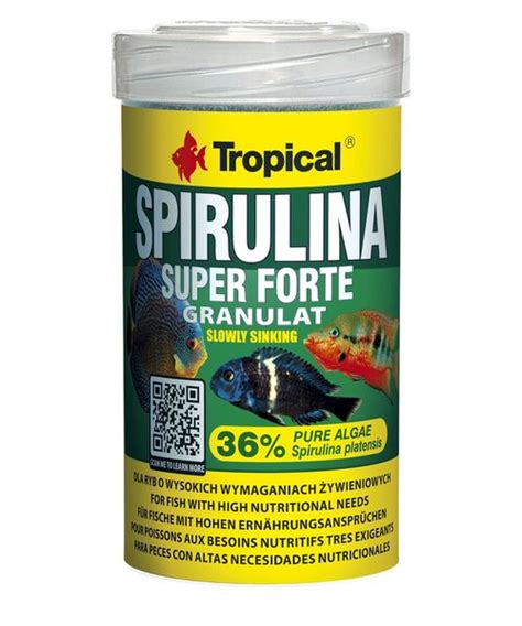 Granulat Dla Ryb Super Spirulina Forte 100 Ml 60 G Tropical