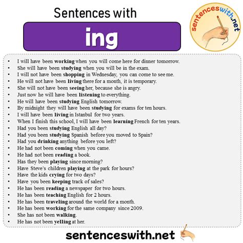 Sentences With Ing 25 Sentences About Ing In English SentencesWith Net