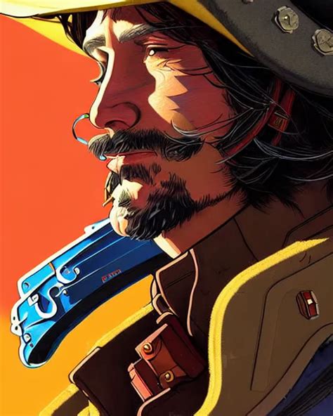 Mccree From Overwatch Space Cowboy Outter Space Stable Diffusion