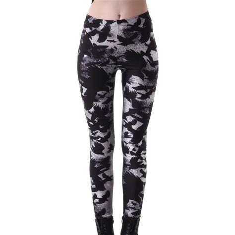 Plus Size Women Workout Leggings Fitness Leggins Black Milk Crow