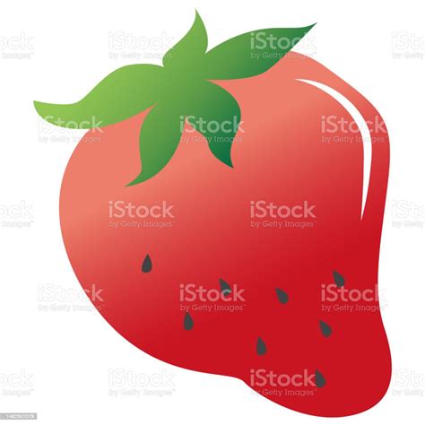 Simple Strawberry Illustration Stock Illustration Download Image Now