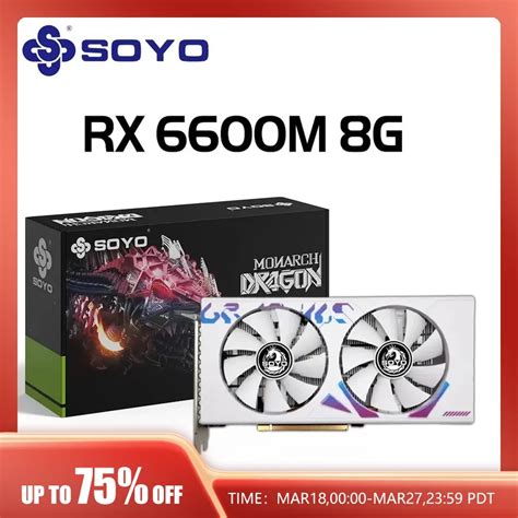 SOYO AMD RX 6600M 8GB Graphics Card GDDR6 128Bit PCI E 4 0 8 8Pin