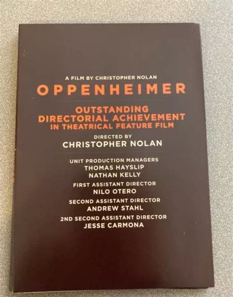 OPPENHEIMER FYC BLU RAY Disc 2023 Christopher Nolan Cillian Murphy 18