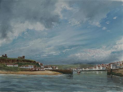 Whitby Harbour Painting By Jonathan Smith Fine Art America