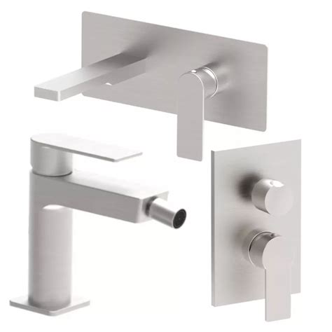 Set Miscelatore Lavabo Bocca 20 Cm Con Bidet Ed Incasso Doccia 2 Uscite