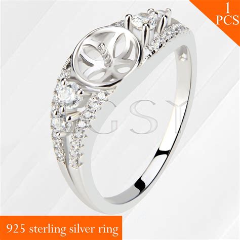 LGSY 925 sterling silber ring zubehör für frauen DIY perlen ringe