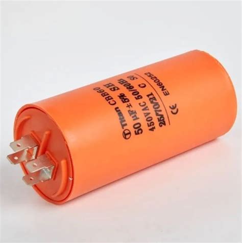 50мкф 450VAC 5% (d50mm, h106mm) CBB60-E КЛЕММЫ+БОЛТ пусковой ...