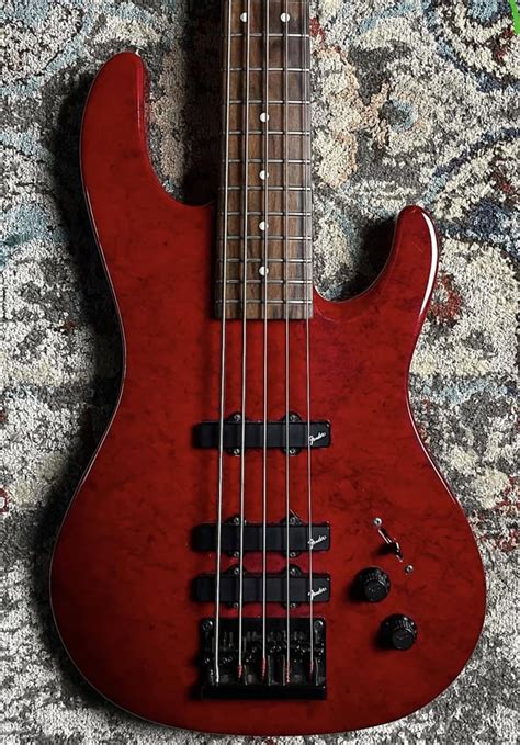 After Years Of Searchingit Has Been Found A Near Mint 1990 Fender Hm Bass V In Redstone