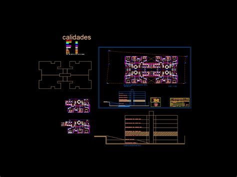 Planos De Distribución De Edificio Residencial En Dwg 143 Mb