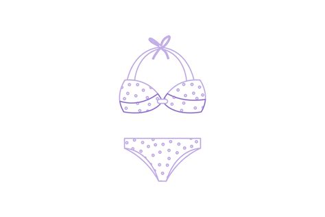 Summer Beach Bikini Color Line Icon Graphic By Goodcicadaid Creative Fabrica