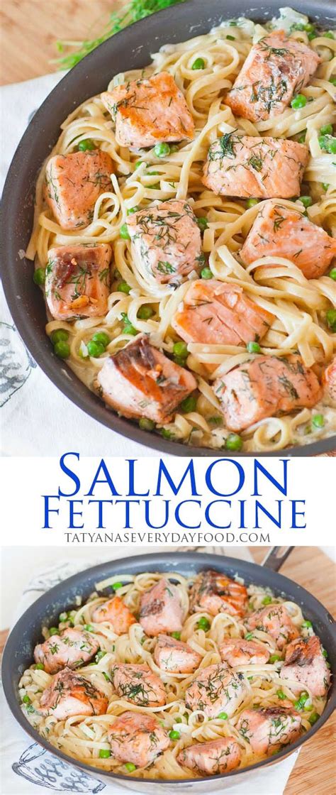 Salmon Fettuccine Alfredo Recipe Video Recipe Salmon Recipes