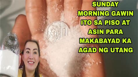 SUNDAY MORNING GAWIN ITO SA PISO AT ASIN PARA MAKABAYAD KA AGAD NG