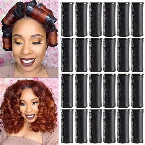 Amazon Black Large Perm Rods For Long Hair 24Pcs Black Plastic