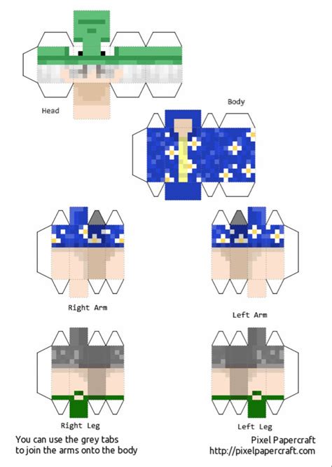 Technoblade Arctic Pixel Papercraft In 2021 Papercraft Minecraft Skin