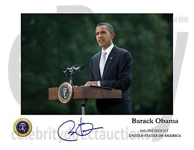 President Barack Obama Autographed X Portrait Photo Reprint Ebay