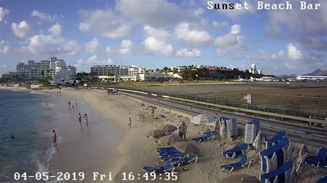 Webcam Philipsburg Sint Maarten Princess Juliana Airport Maho Beach