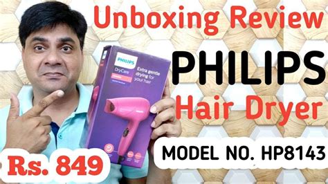 Unboxing Review Philips Hair Dryer Model No Hp8143 Youtube