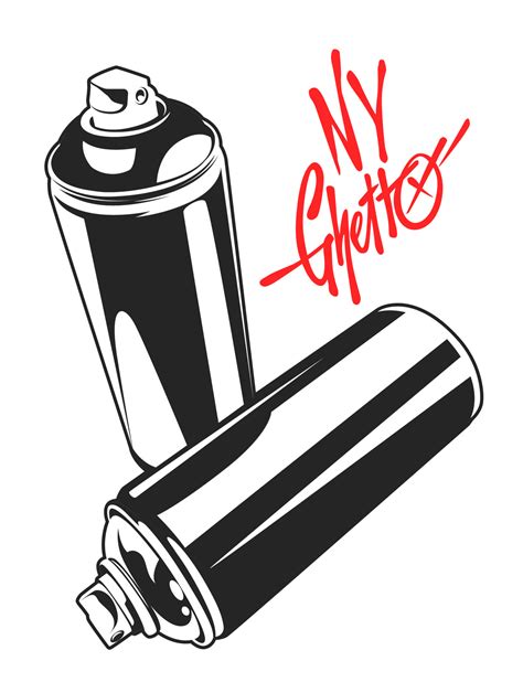 Graffiti Aerosol Cans Vector Art 4161120 Vector Art at Vecteezy