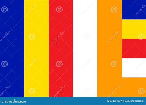 International Buddhist Flag - Vector Image Stock Vector - Illustration ...