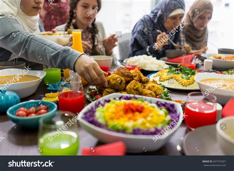 Family Friends Gathering Together Home Eating Stock Photo 657274327 ...