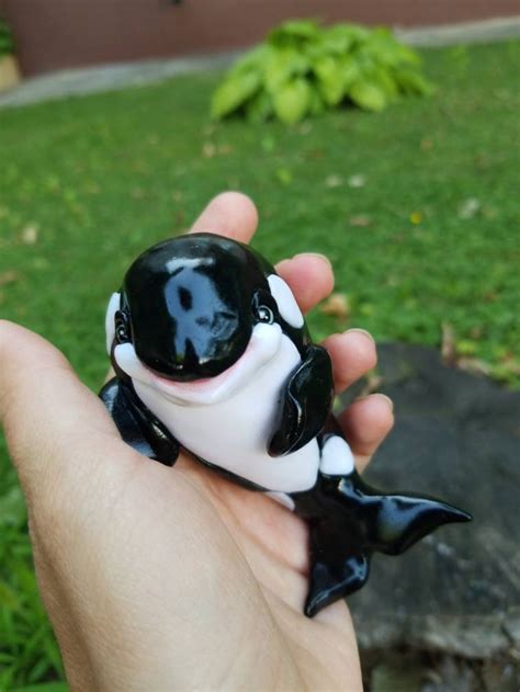 Orca Wal Geschenk Orka Figur Niedlich Orca Etsy