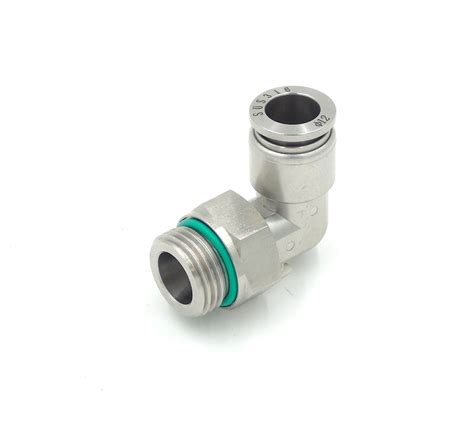 Male Swivel Elbow BSPP Push In Fittings Stainless Steel 316 NERO