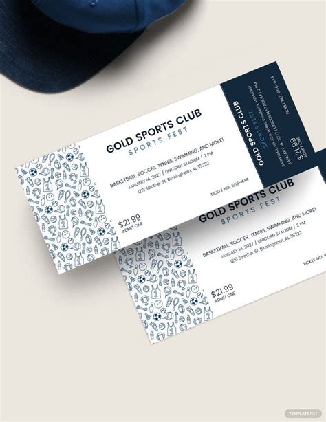 Sample Blank Sports Ticket Template in Photoshop, Word, Illustrator ...