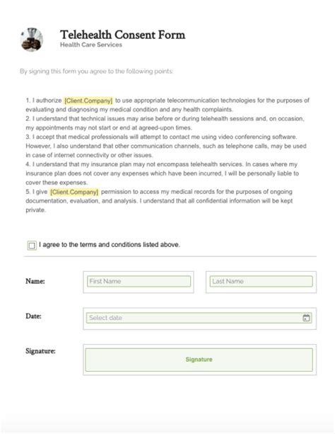 Free Telehealth Consent Form 2022 Sample By Pandadoc