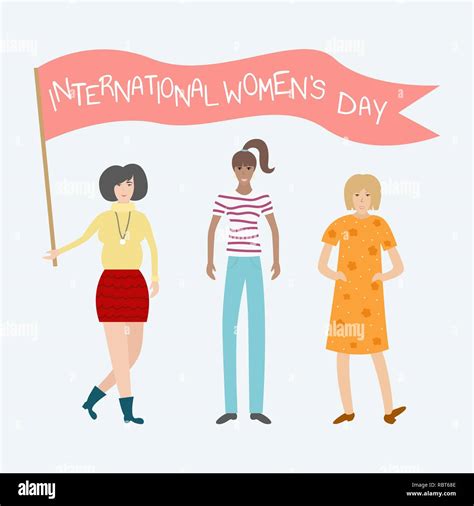 Vector Feminist Illustration Girl Power Poster International Womens