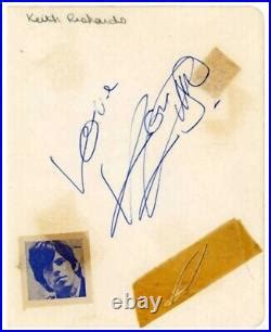 1960s The Rolling Stones Keith Richards Signed Autographed Album Page