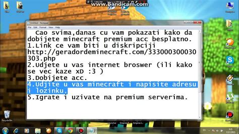 Kako Dobiti Minecraft Premium Acc Besplatno Youtube