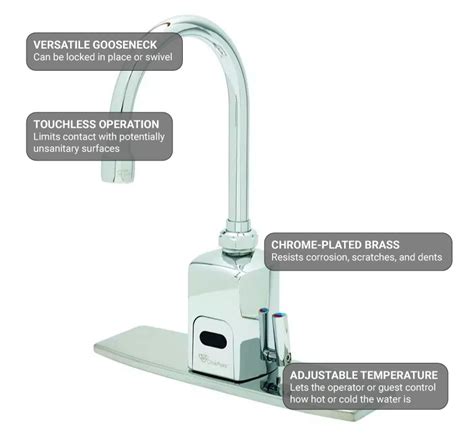 Tands Ec 3130 8dp Deck Mount Electronic Faucet 8 Centers Swivelrigid