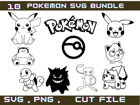 Pokemon Svg Pokemon Bundle Pikachu Pikachu Pokemon Freunde Svg