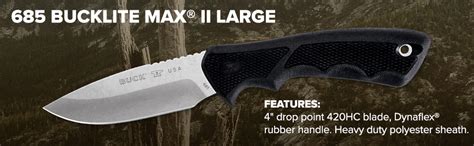 Buck Knives Large Bucklite Max Ii Large Fixed Blade Knife Hc