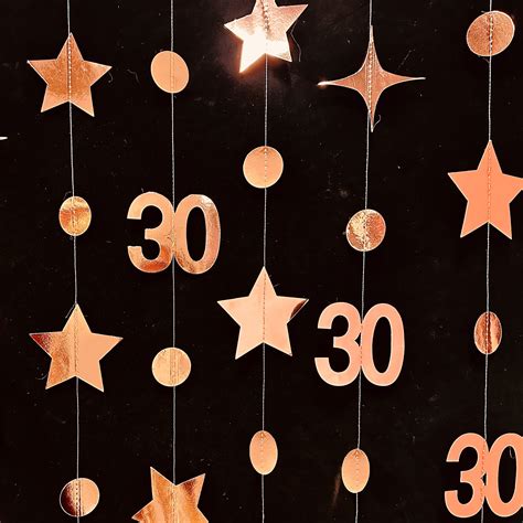 30th Birthday Party Decoration 30th Birthday Rose Gold Garland 30th Party Decorations 30th