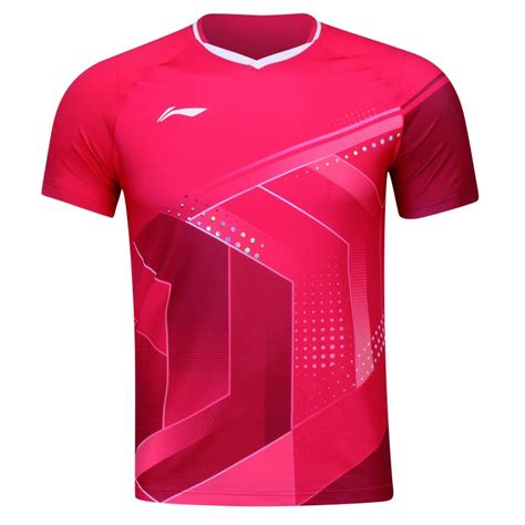 Herr Badminton T Shirt National Red Exclusive Li Ning Li Ning