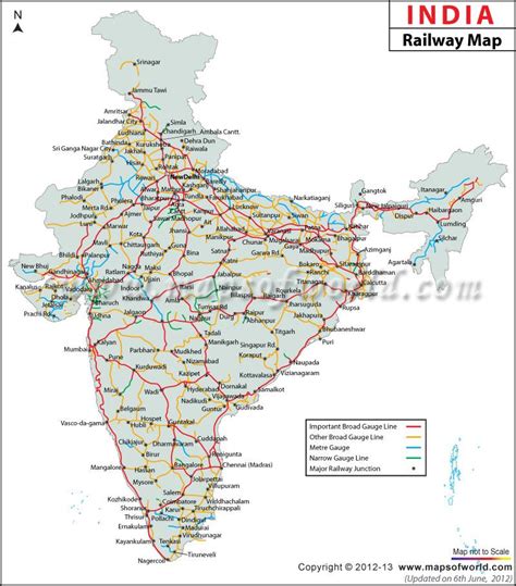 Indian Railways Map India Rail Map Mapa De La India Aula De