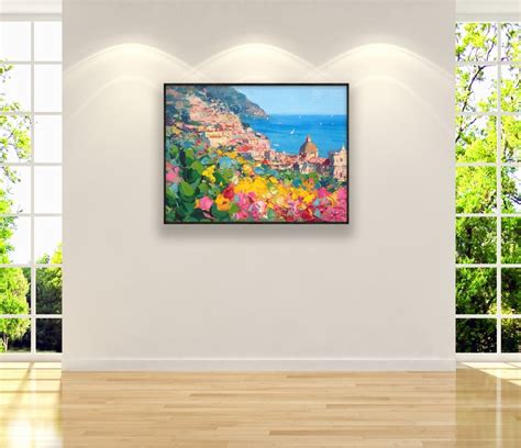 Positano Painting On Canvas Original Art Amalfi Coast Etsy