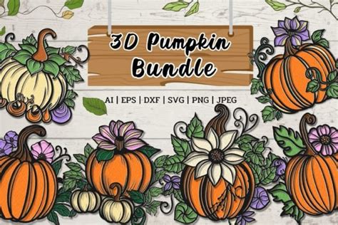 D Layered Halloween Pumpkin Bundle Graphic By Chorry Studio Creative