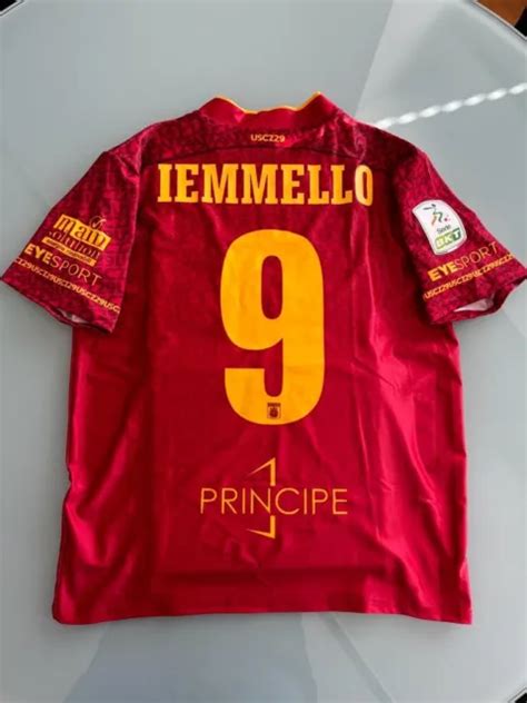 Maglia Catanzaro Iemmello Match Worn Serie B Indossata Coa Bkt