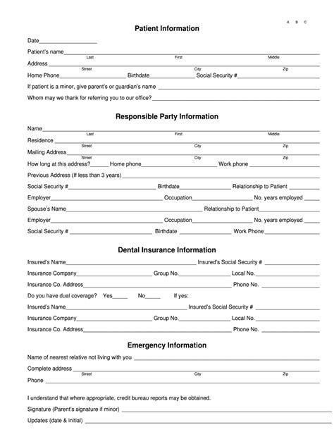 Fillable Online Patient Form Fax Email Print Pdffiller