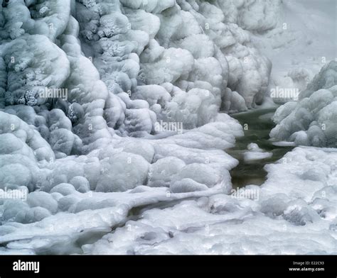 Latourell Falls With Ice And Snow Columbia River Gorge National Scenic