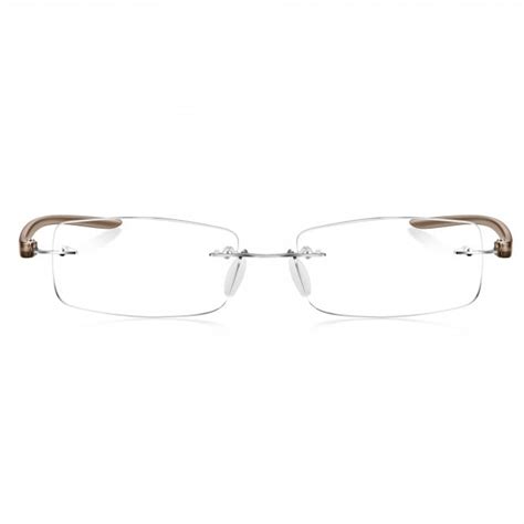 Read Optics Patented Grey Crystal Rimless Rectangle Reading Glass