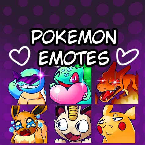 Pokemon Emote Set Generation 1 Etsy