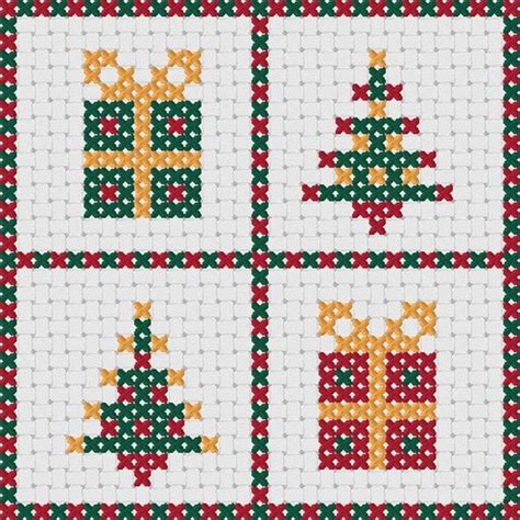 Cross Stitch Christmas Cards Four Quick Christmas Designs Etsy