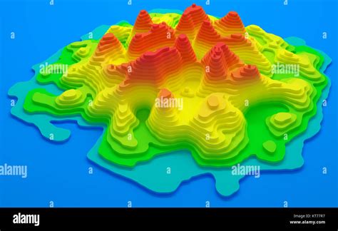 Mapa Topogr Fico De La Isla Fotograf A De Stock Alamy