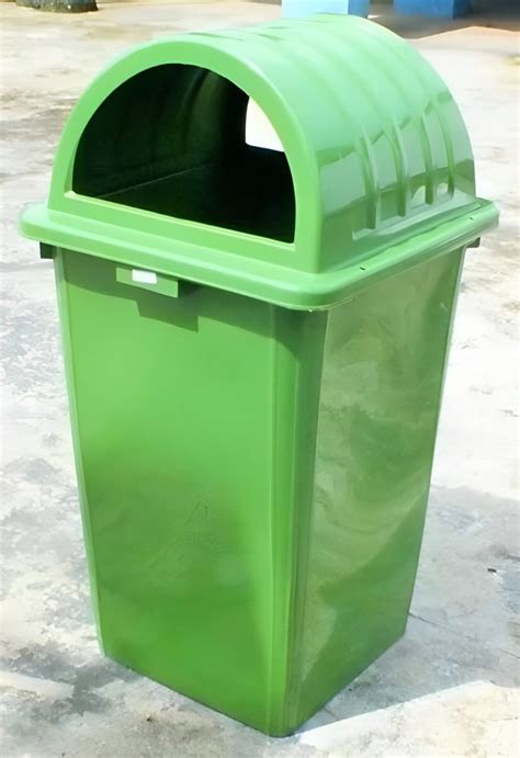 Open Top Rectangular 60Kg PVC Green Dustbin Size 1x1x4 Feet Lxwxh At