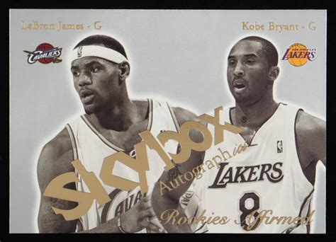 Lebron James Kobe Bryant Skybox Autographics Rookies Affirmed