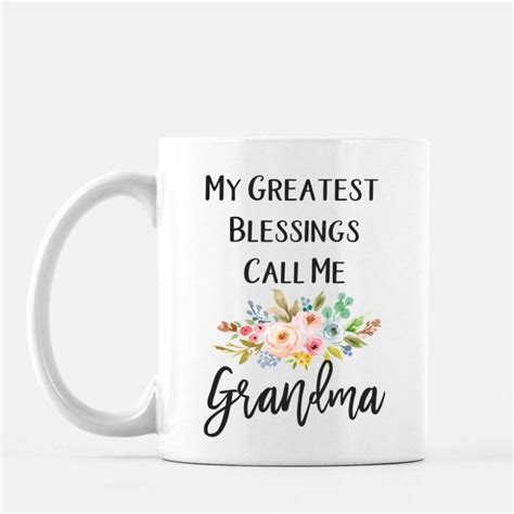 My Greatest Blessings Call Me Grandma Coffee Mug Christmas Etsy