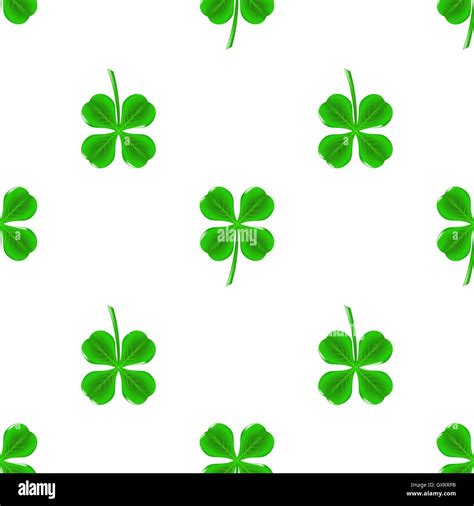 Green Clover Seamless Pattern Stock Vector Image Art Alamy